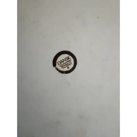 Dansk Arabesque Blue Wave Coupe Salad Plates 8" Raised Edge Set of 4 - Picture 3 of 7